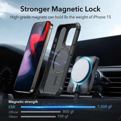 Cover Iphone 15 Pro Air Armor Clear Case (Halolock) Esr - Clear Black